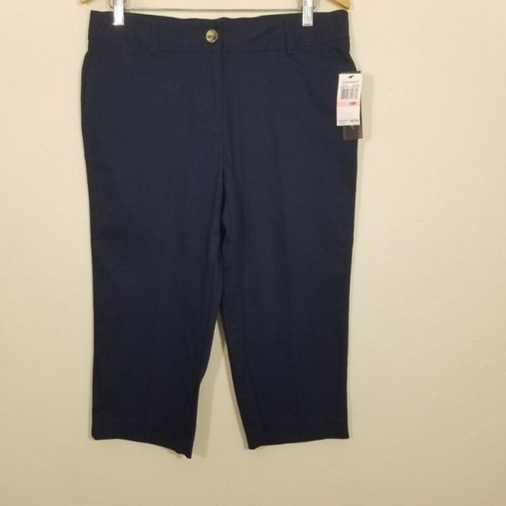 NWT Counterparts Harbor Navy Slim Capri Pants Size 10P